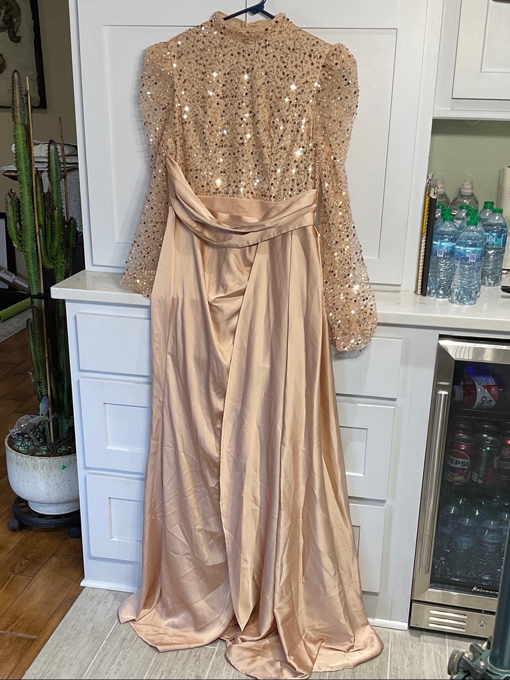 Faeriesty Champagne Sequin Wedding/ Bridesmaid Dress